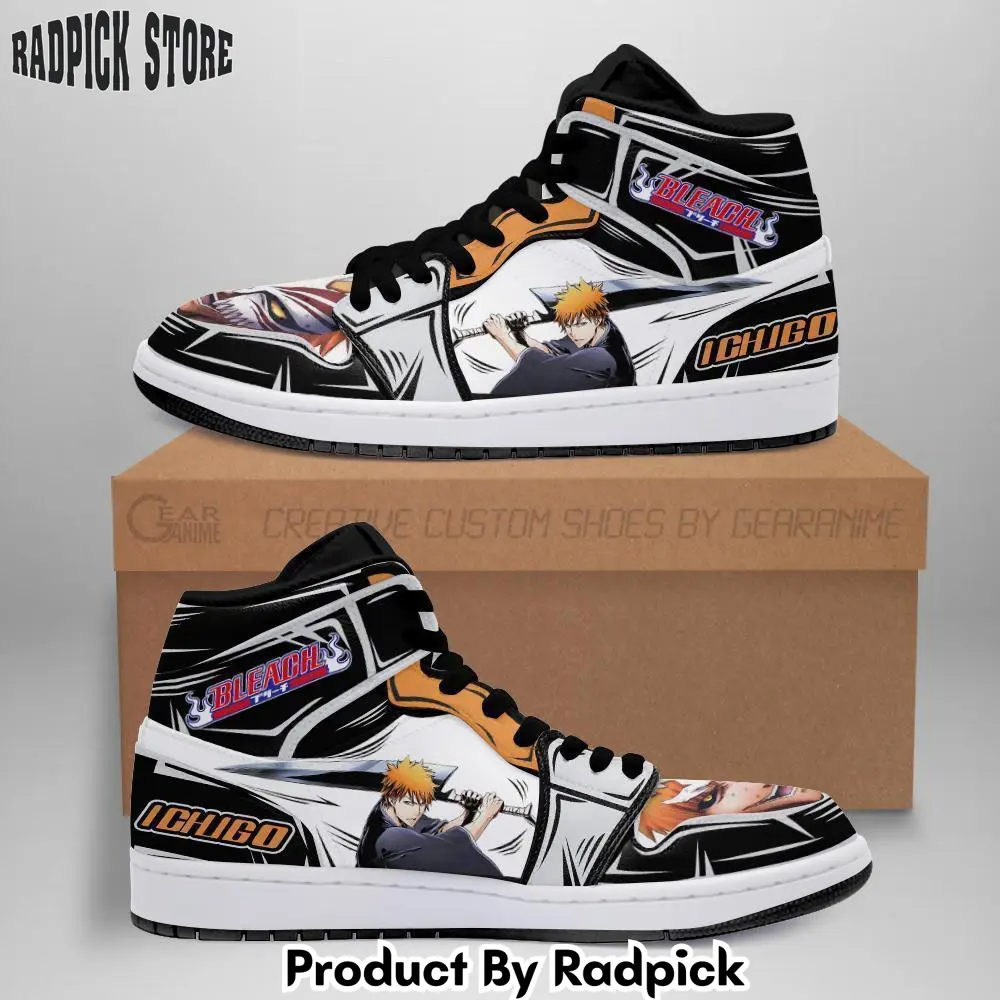 Ichigo air jordan high top sneakers anime  rp0249070
